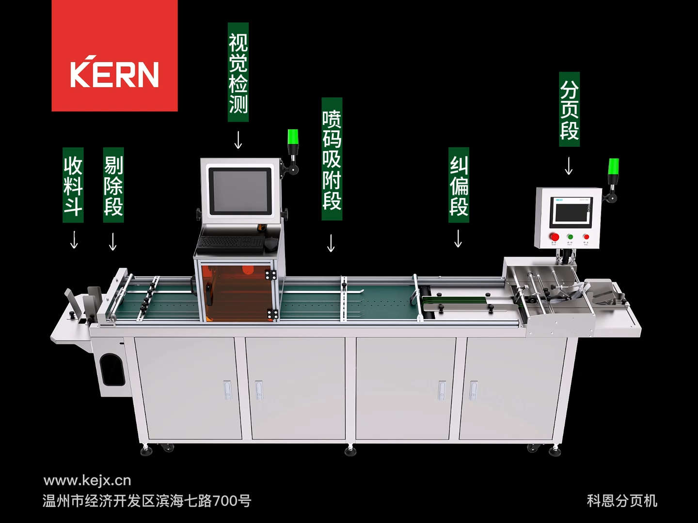 【標簽分頁機定制】視覺檢測柜式分頁設備